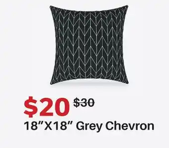 Dot Furniture 18X18 Grey Chevron offer