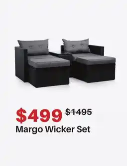 Dot Furniture Margo Wicker Set offer