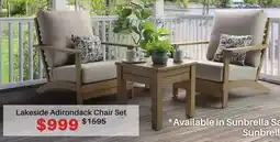 Dot Furniture Lakeside Adirondack Chair Set offer