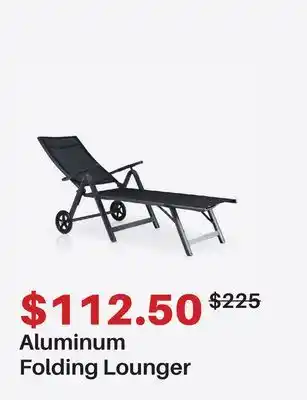 Dot Furniture Aluminum Folding Lounger offer