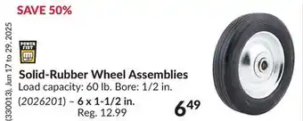 Princess Auto Solid-Rubber Wheel Assemblies offer