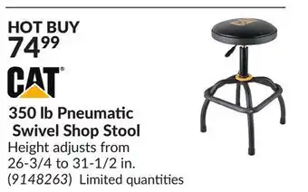 Princess Auto 350 lb Pneumatic Swivel Shop Stool offer