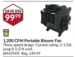 Princess Auto 1,200 CFM Portable Blower Fan offer