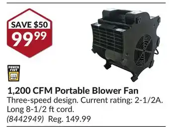 Princess Auto 1,200 CFM Portable Blower Fan offer