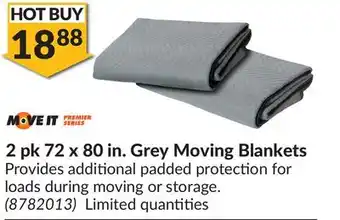 Princess Auto 2 pk 72 x 80 in. Grey Moving Blankets offer