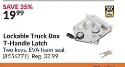 Princess Auto Lockable Truck Box T-Handle Latch offer