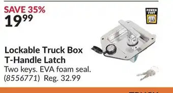Princess Auto Lockable Truck Box T-Handle Latch offer
