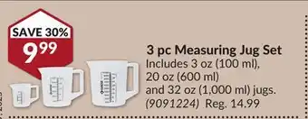 Princess Auto 3 pc Measuring Jug Set offer