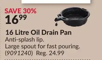 Princess Auto 16 Litre Oil Drain Pan offer