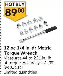 Princess Auto 12 pc 1/4 in. dr Metric Torque Wrench offer