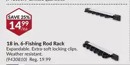 Princess Auto 18 in. 6-Fishing Rod Rack offer