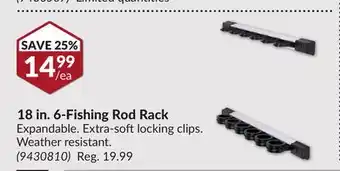 Princess Auto 18 in. 6-Fishing Rod Rack offer