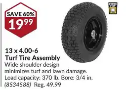 Princess Auto 13 x 4.00-6 Turf Tire Assembly offer
