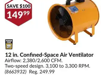 Princess Auto 12 in. Confined-Space Air Ventilator offer