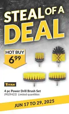 Princess Auto 4 pc Power Drill Brush Set offer