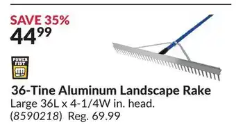 Princess Auto 36-Tine Aluminum Landscape Rake offer