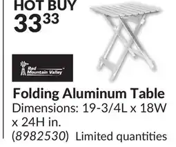 Princess Auto Folding Aluminum Table offer