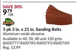 Princess Auto 5 pk 3in. x 21 in. Sanding Belts offer