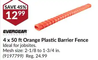Princess Auto 4x50 ft Orange Plastic Barrier Fence offer