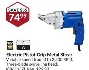Princess Auto Electric Pistol-Grip Metal Shear offer