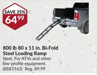 Princess Auto 800 lb 80 x 11 in.Bi-Fold Steel Loading Ramp offer