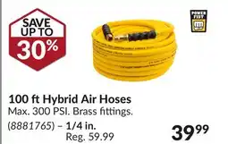 Princess Auto Power Fist 100 ft Hybrid Air Hoses 1/4 in offer