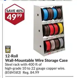 Princess Auto 12-Roll Wall-Mountable Wire Storage Case offer