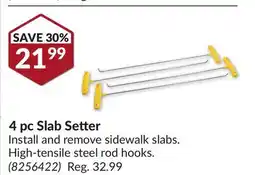 Princess Auto 4 pc Slab Setter offer