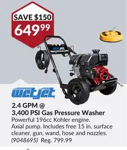 Princess Auto 2.4 GPM@ 3,400 PSI Gas pressure Washer offer