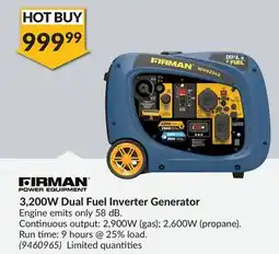 Princess Auto 3,200W Dual Fuel Inverter Generator offer