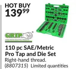 Princess Auto 110 pc SAE/Metric Pro Tap and Die Set offer