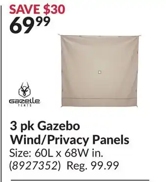 Princess Auto 3pk Gazebo Wind/Privacy Panels offer