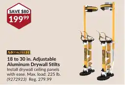 Princess Auto 18 to 30 in.Adjustable Aluminum Drywall Stilts offer