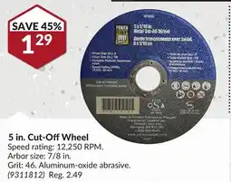 Princess Auto 5 in. Cut-Off Wheel offer