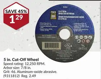 Princess Auto 5 in. Cut-Off Wheel offer