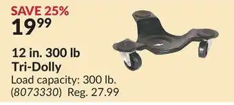 Princess Auto 12 in.300 lb Tri-Dolly offer
