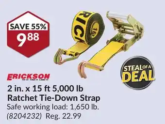 Princess Auto 2 in.x 15 ft 5,000 lb Ratchet Tie-Down Strap offer