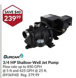Princess Auto 3/4 HP Shallow-Well Jet Pump offer