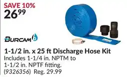 Princess Auto 1-1/2 in. x 25 ft Discharge Hose Kit offer