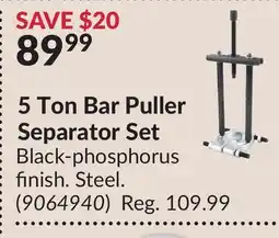 Princess Auto 5 Ton Bar Puller Separator Set offer