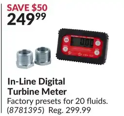 Princess Auto In-Line Digital Turbine Meter offer