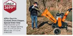 Princess Auto 429cc Gas 6in. Cyclonic Drum Chipper offer