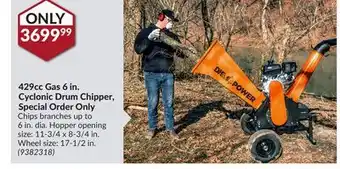 Princess Auto 429cc Gas 6in. Cyclonic Drum Chipper offer