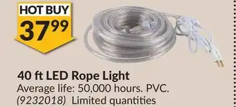 Princess Auto 40 ft LED Rope Light offer