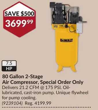 Princess Auto 80 Gallon 2-Stage Air Compressor offer