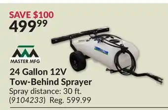 Princess Auto 24 Gallon 12V Tow-Behind Sprayer offer