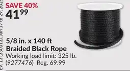 Princess Auto 5/8 in. x 140 Braided Black Rope offer