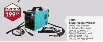 Princess Auto 140A Multi-Process Welder offer