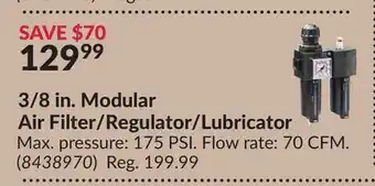 Princess Auto 3/8 in. Modular AirFilter/Regulator/Lubricator offer