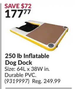 Princess Auto 250 lb Inflatable Dog Dock offer